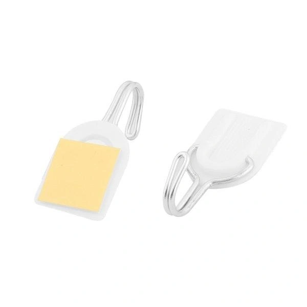 Adhesive Sticker ABS Plastic Hook Towel Hanger (Pack of 12) BX1627