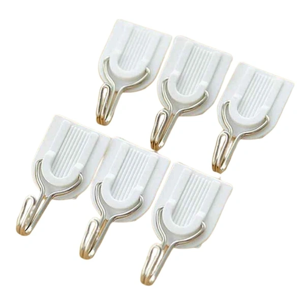 Adhesive Sticker ABS Plastic Hook Towel Hanger (Pack of 12) BX1627