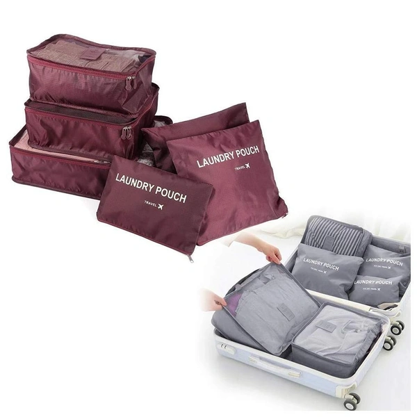 Cloth Organizer Pouch Laundry Zipper Bags (6 pcs) BX0192