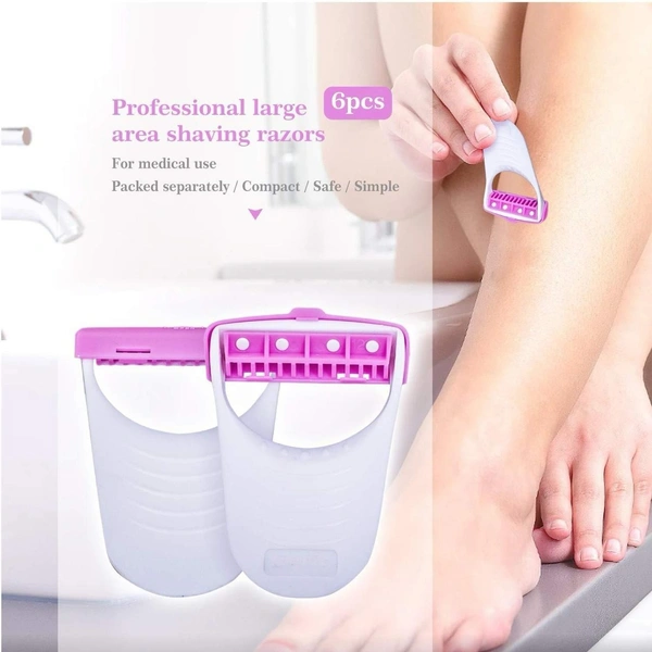 Disposable Body Skin Hair Removal Razor for Women Pack of 6 BX1236