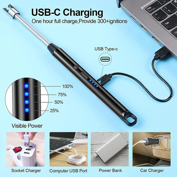Electronic Smoking Plasma Lighters for Multipurpose Like Candles Grill BBQ (1 Pc / Loose / Mix Color) BX10355