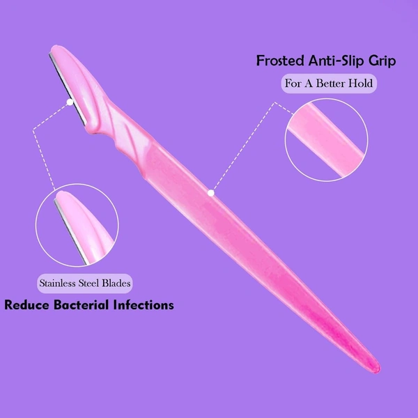 Eyebrow Painless Facial Hair Remover Razor for Face, Women and Men (3 Pack) BX1254