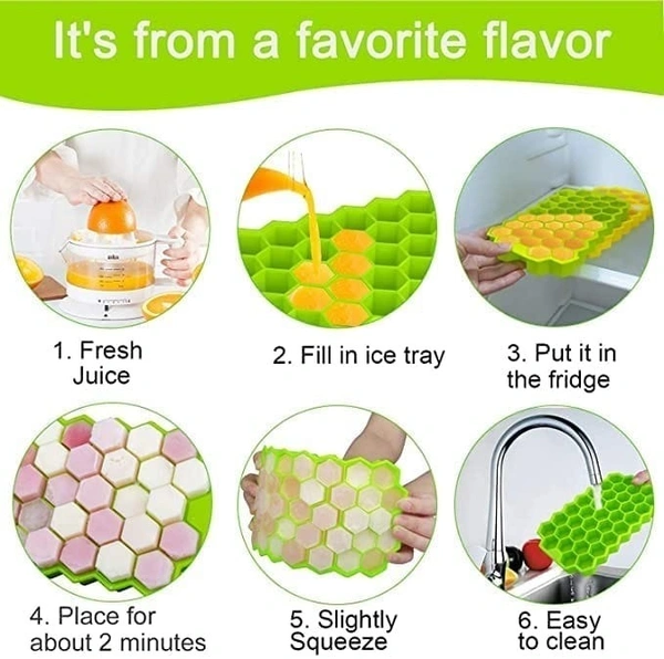 Flexible Silicone Ice Cube Tray – 37 Small Cubes - BX7161