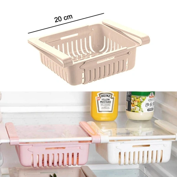 Fridge Organizer Drawer - Adjustable Fridge Storage Basket (4pc Set) BX0113