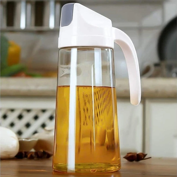 Kitchen Glass Oil Bottle Dispenser Automatic Opening Closing Home Bottles For Oil And Vinegar Honey Olive Oil Container (630ml) BX12158