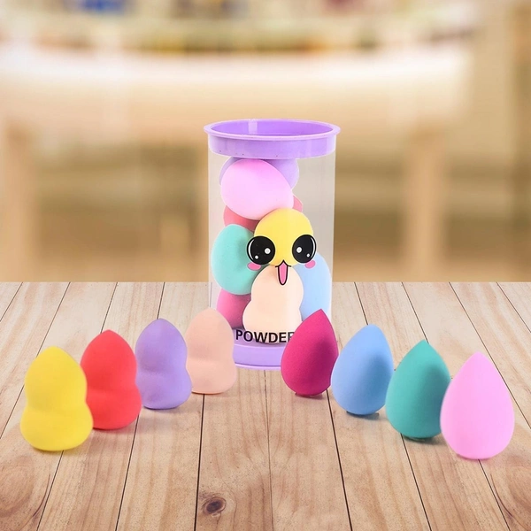 Makeup Beauty Powder Puff (8 Pcs Set / With Case / Mix Color) BX8463