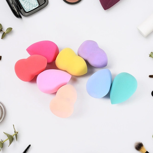 Makeup Beauty Powder Puff (8 Pcs Set / With Case / Mix Color) BX8463