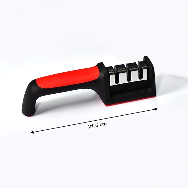 Manual 3-Stage Knife Sharpener – Red BX2051