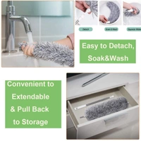 Microfiber Duster with 100-inch Extendable Handle | Telescopic & Bendable BX1279