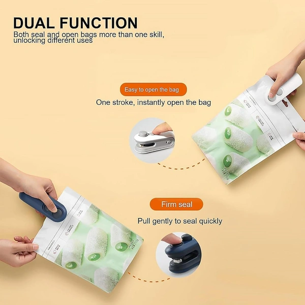 Mini Bag Sealer | 2-in-1 Heat Sealer & Cutter | USB Rechargeable - BX17865