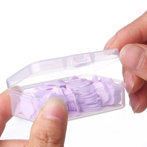 Mini Portable Travel Soap Paper Sheets – Flower Shape (100 Pcs Set Approx / Mix Color) BX18575