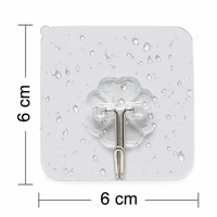 Multipurpose Strong Small Stainless Steel Adhesive Wall Hooks (Pack of 6) BX1689