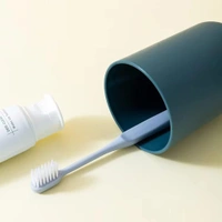 Multipurpose Wall-Mount Toothbrush Holder with 2 Cups – Bathroom Organizer BX18296