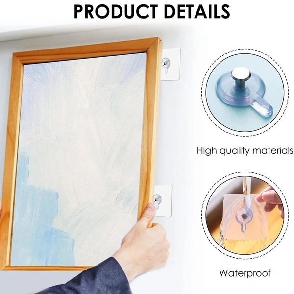 No-Drill Multipurpose Adhesive Wall Hooks – Secure & Damage-Free Hanging (Pack of 10) BX15787)