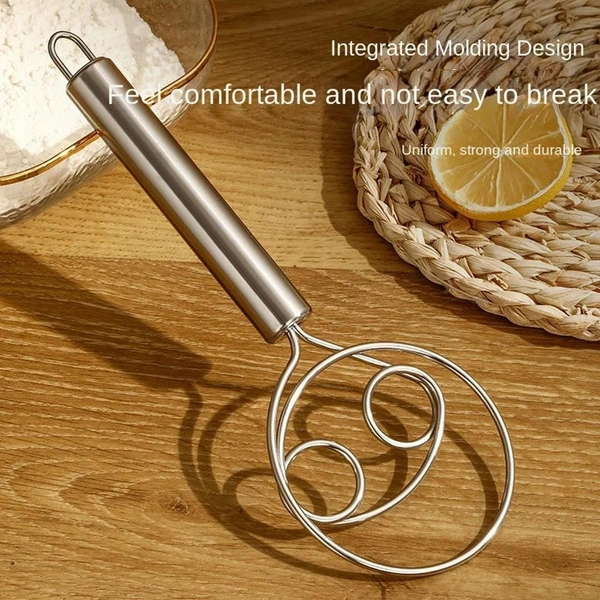 Premium Stainless Steel Dutch Dough Whisk – 1 Pc BX5484