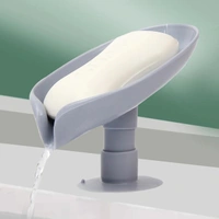 Self Draining Soap Holder for Bathroom Leaf Shape Soap Tray Pack of 2 BX4831
