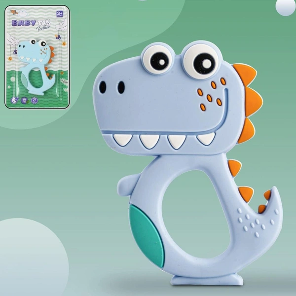 Silicone Dinosaur Teether for Baby (1 Pc / Mix Design & Color) BX4967