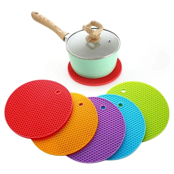 Silicone Trivet for Hot Dishes & Pots – Heat-Resistant Hot Pads (Pack of 2) BX4913