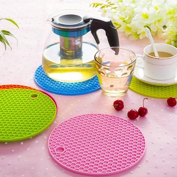 Silicone Trivet for Hot Dishes & Pots – Heat-Resistant Hot Pads (Pack of 2) BX4913