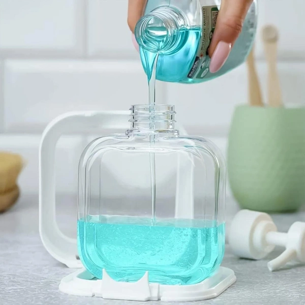 Snap sink Dispenser Plastic Clear Empty Pump Lotion Bottles (1 Set) BX6870
