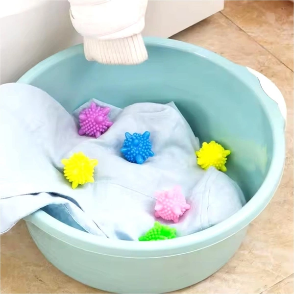 Soft Star Laundry Dryer Balls (4 Pcs, Multi-Color) – For Washing Machine BX18594