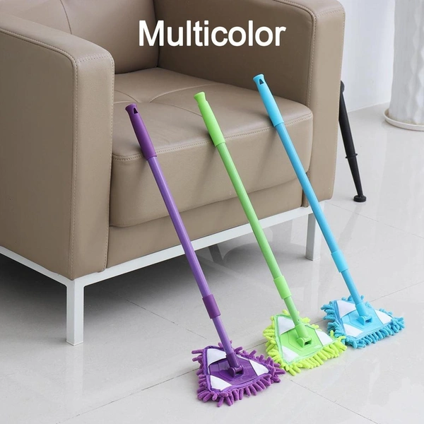 Stainless Steel Adjustable Triangle Mop – 360° Rotating Mop for Wet & Dry Floor Cleaning BzX6001