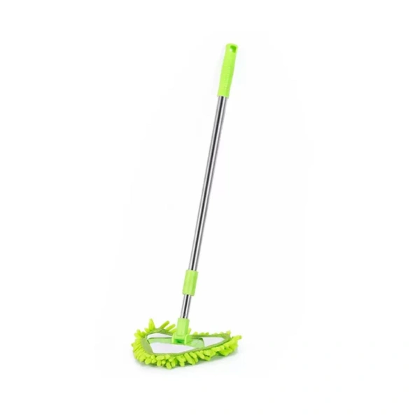 Stainless Steel Adjustable Triangle Mop – 360° Rotating Mop for Wet & Dry Floor Cleaning BzX6001