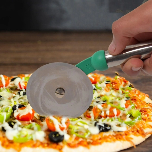 Stainless Steel Pizza Cutter Wheel – Easy & Precise Slicing BX12198