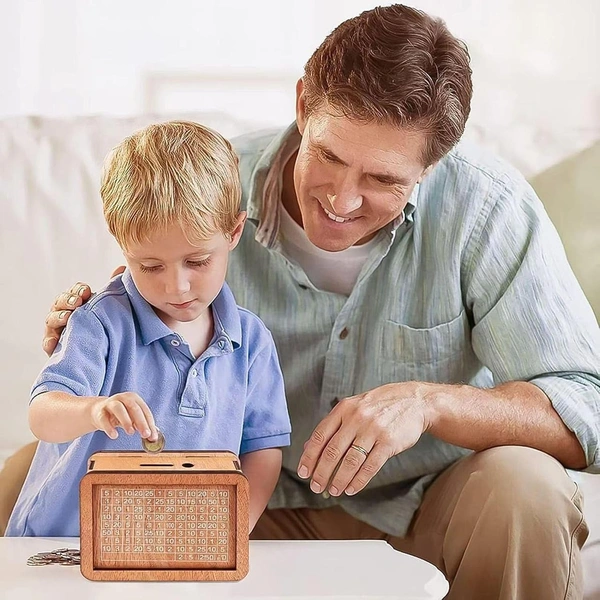 Wooden Money / Piggy Bank, Money Box (1 Pc / Pen Not Included) BX8379