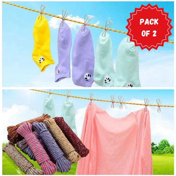 10 Meter Heavy Duty Laundry Drying Clothesline Rope (Pack of 2) BX9059