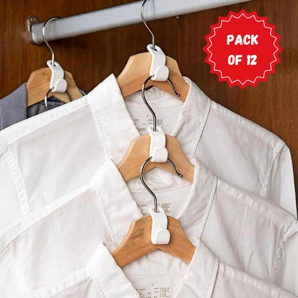 Clothes Hanger connector with Non-Slip Pad (Pack of 12) BX1700