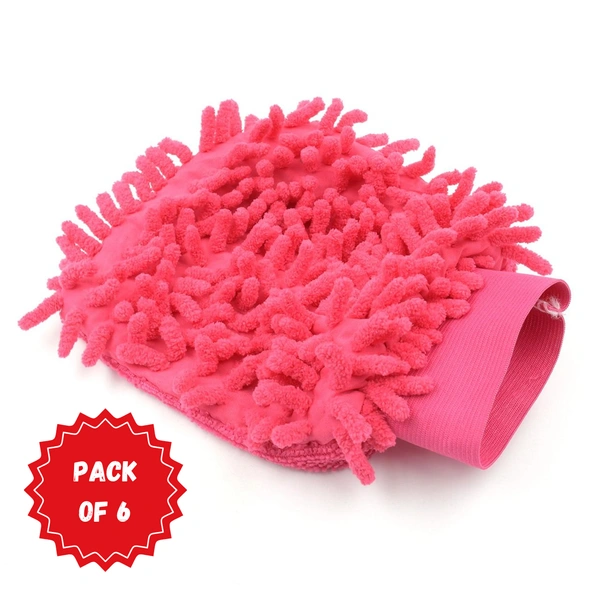 Double-Sided Microfiber Hand Glove Duster – Multi-Purpose Cleaning Glove (Mix Color) Pack of 2  BX0711