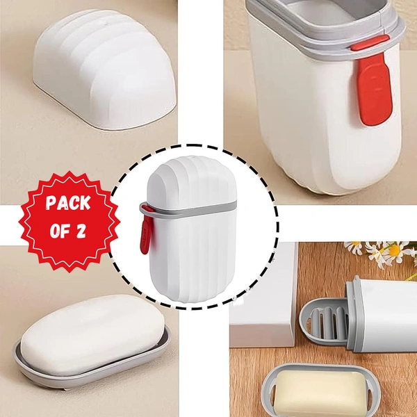 Stylish and Practical Soap Holder for Travel  Soap Box With Secure Seal and Non Leak Design Stylish Soap Box for Home, Bathroom, Hiking, Travel, Camping Capsule Soap Box (1 Pc) BX17895