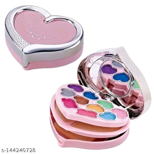FITBYTE Combo of Pink makeup Brush Set of 5 and Mini Makeup kit (Pack of 2)