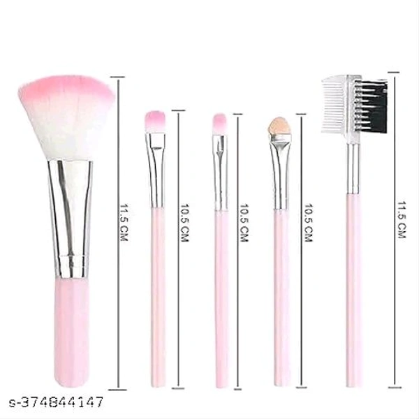 FITBYTE Combo of Pink makeup Brush Set of 5 and Mini Makeup kit (Pack of 2)
