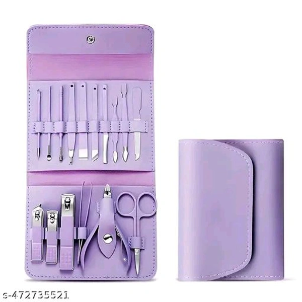 ETONEH ENTERPRISEStainless Steel Professional Manicure Set Nail Cutter For Women Nail Scissors Luxury Grooming Kit Manicure Pedicure Kit For Women Nail Acne Remover needle (MultiColor) (16 IN 1 Manicure Set)