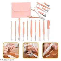 ETONEH ENTERPRISEStainless Steel Professional Manicure Set Nail Cutter For Women Nail Scissors Luxury Grooming Kit Manicure Pedicure Kit For Women Nail Acne Remover needle (MultiColor) (16 IN 1 Manicure Set)