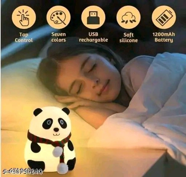 Silicone Panda Touch LED Lamp Night Light For Kids