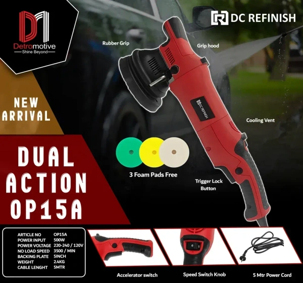  DETROMOTIVE - DC Refinish 5 pro grade DA machine 