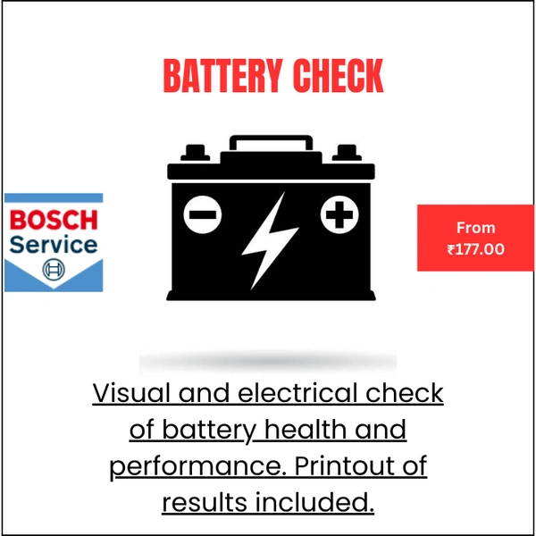 BOSCH AUTHORISED MULTI BRNAD CAR SERVICE Battery Check - 