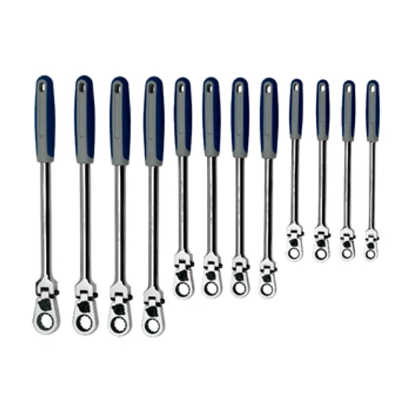Blue Point BOERMFLCG712 Ratcheting Wrench Set, Locking Flex Head, 12pcs.