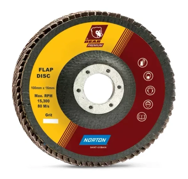 Norton-Saint Gobain R267 Bearing Premium Flap Disc #80 (N) - 