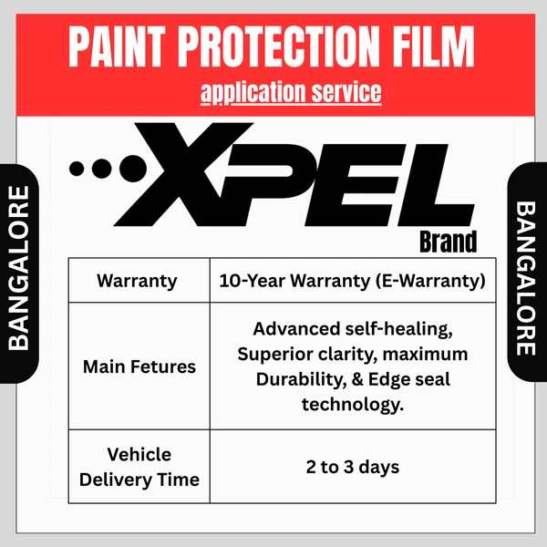 XPEL ULTIMATEPLUS PPF -  10 YRS WARRANTY - BANGALORE