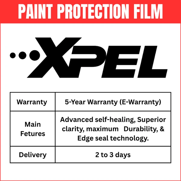 XPEL PROTEX LITE PPF -  5 YRS WARRANTY