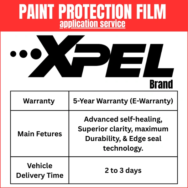 XPEL PROTEX LITE PPF -  5 YRS WARRANTY