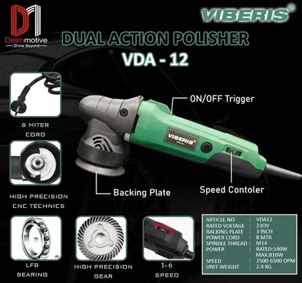 DETROMOTIVE - VIBERIS DUAL ACTION POLISHER (VDA-12)- 3INCH