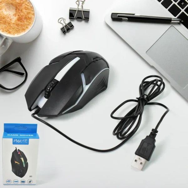 USB Wired Mouse, Ergonomic Design Gaming Mouse (1 Pc)