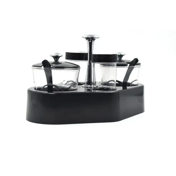 Ganesh Rendy Condiment Set For Kitchen Transparent Jar For Easy To Access Spice 1 Piece Spice Set (Plastic)