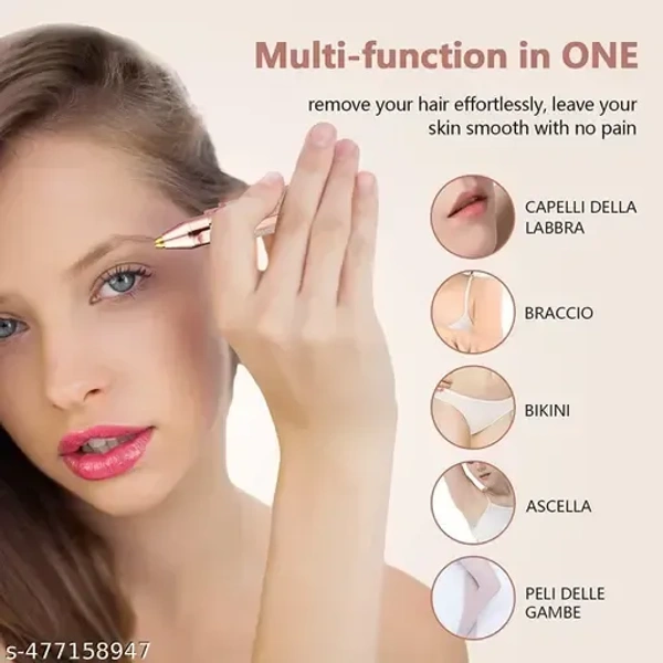 Portable eyebrow trimmer for women, epilator for women, facial hair remover for women,Face, Lips, Nose Hair Removal Electric Trimmer with Light