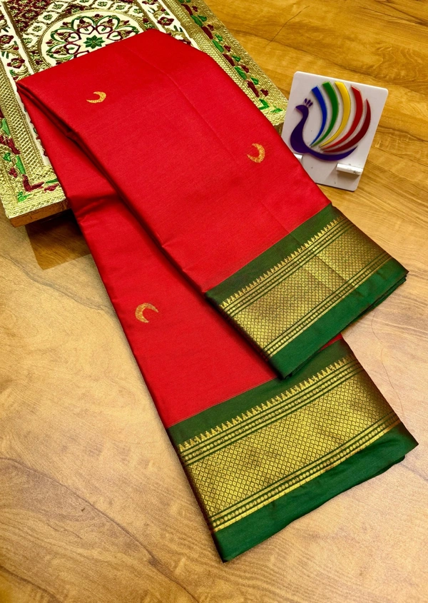 Soft Silk Kadiyal Chandrakor Paithani All Over Butta with Gonda Pallu
